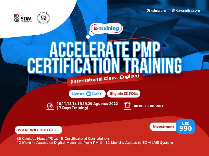 Accelerated PMP Certfication Training (Internatinal Class : English) - Batch August 2022