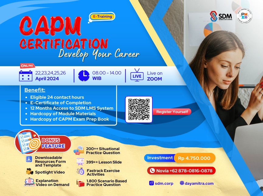 CAPM Certification - Develop Your Career April 2024 (E-Training)