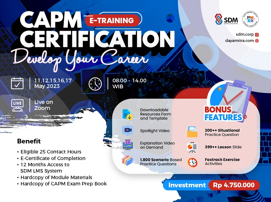 CAPM Certification - Develop Your Career Batch May 2023