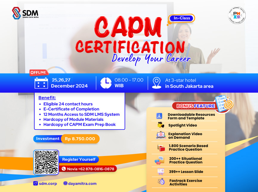 CAPM Certification - Develop Your Career December 2024 (In-CLass)