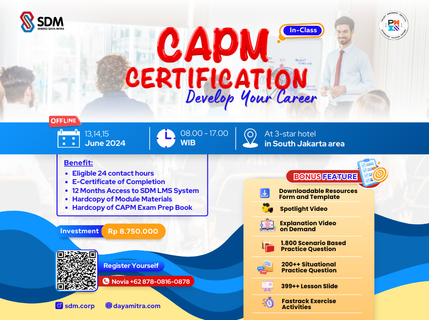 CAPM Certification - Develop Your Career June 2024 (In-CLass)