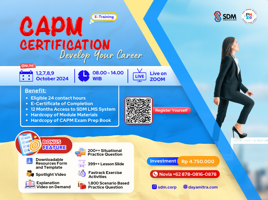 CAPM Certification - Develop Your Career October 2024 (E-Training)