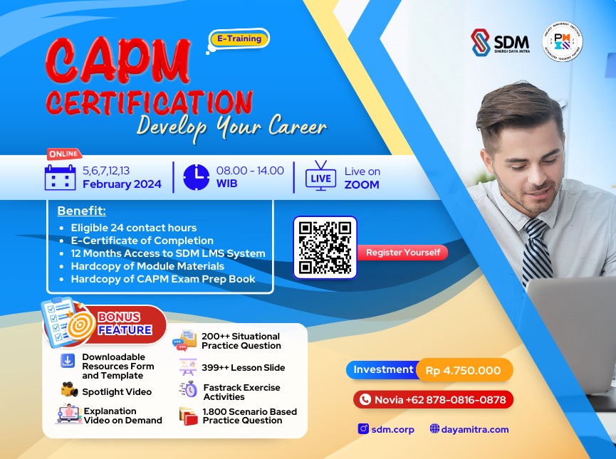 CAPM Certification Develop Your Career - February 2024 (E-Training)