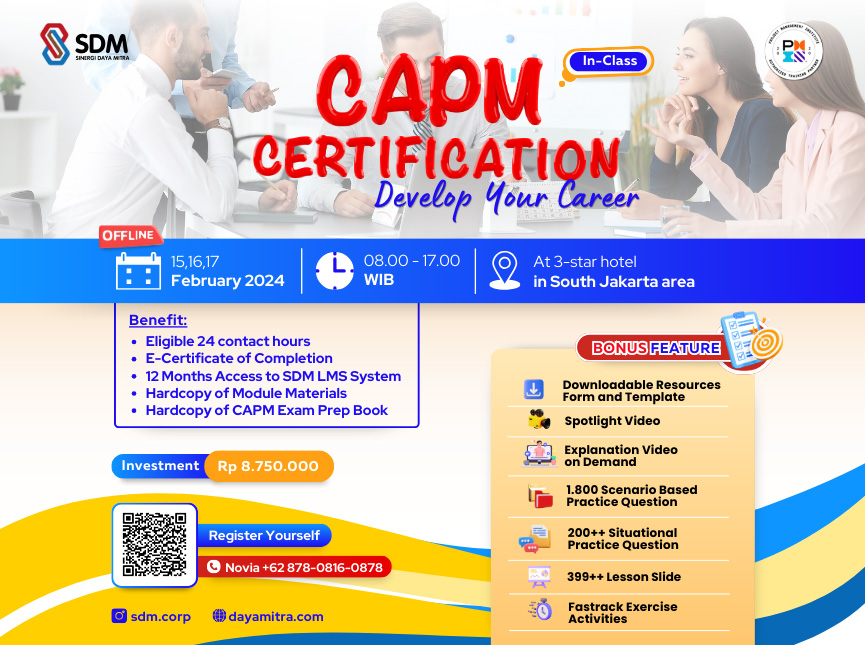 CAPM Certification Develop Your Career - February 2024 (In-CLass)