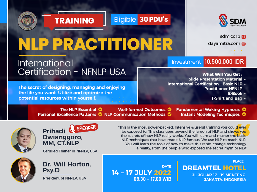 NLP PRACTITIONER : International Certification -  NFNLP USA