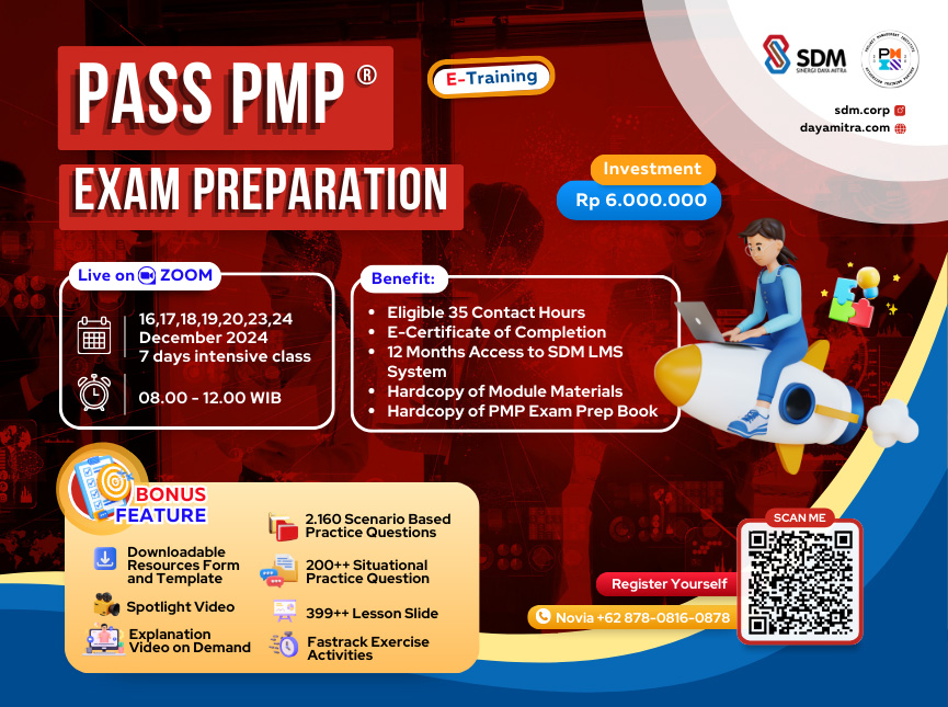 Pass PMP® Exam Preparation - December 2024 (E-Training)