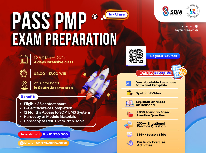 Pass PMP® Exam Preparation - March 2024 (In-Class)