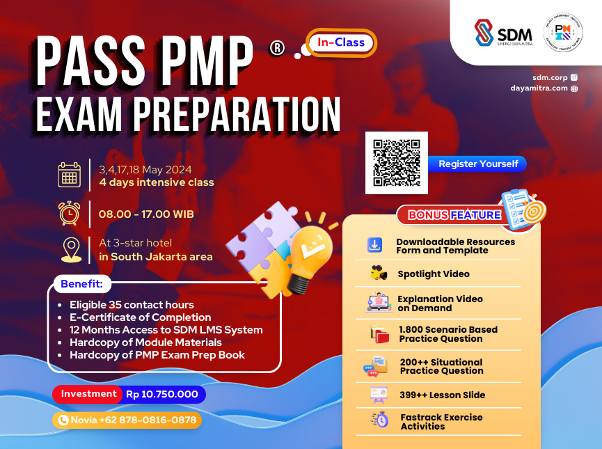 Pass PMP® Exam Preparation - May 2024 (In-Class)
