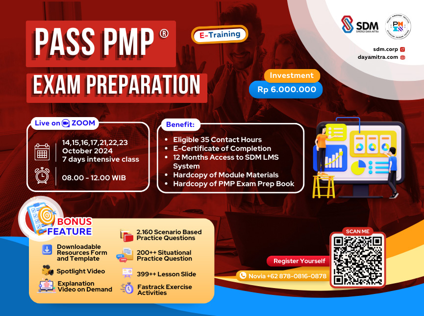 Pass PMP® Exam Preparation - October 2024 (E-Training)