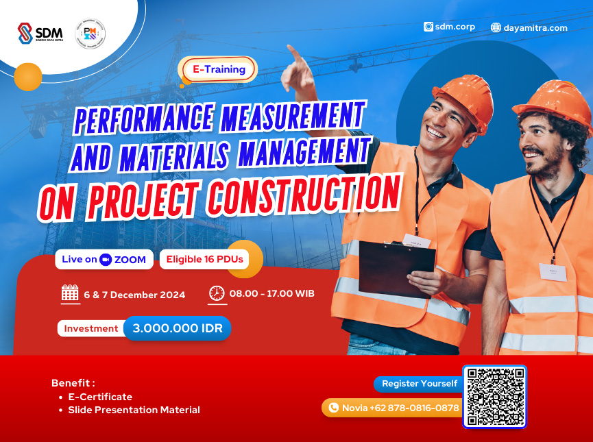 Performance Measurement and Materials Management on Project Construction - December 2024 (E-Training)