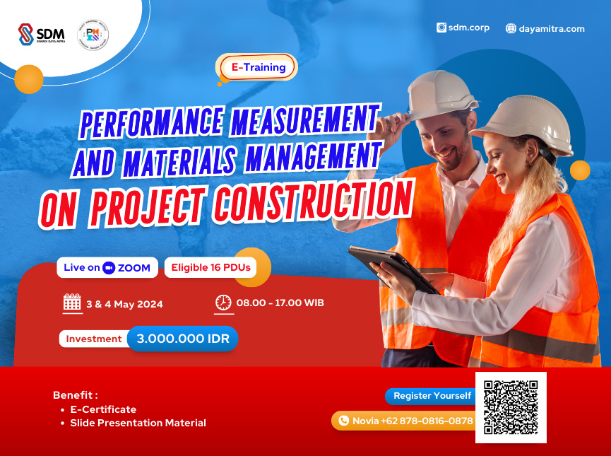 Performance Measurement and Materials Management on Project Construction - May 2024 (E-Training)