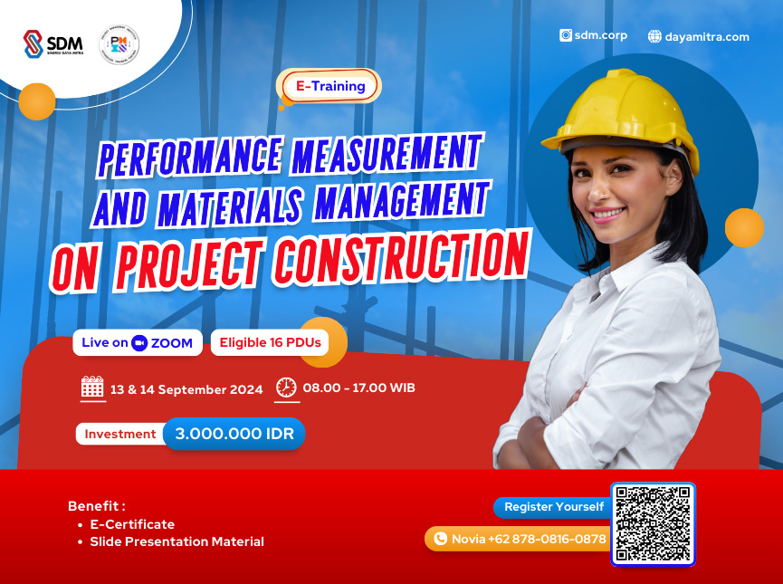 Performance Measurement and Materials Management on Project Construction - September 2024 (E-Training)