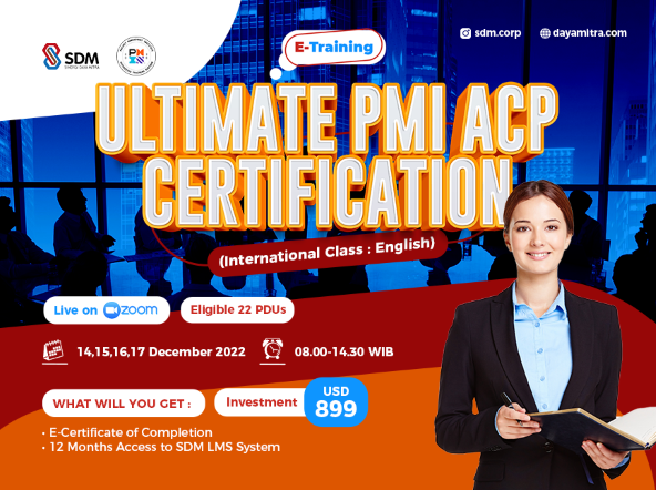 Ultimate PMI - ACP Exam Certfication (international Class : English) Batch December 2022